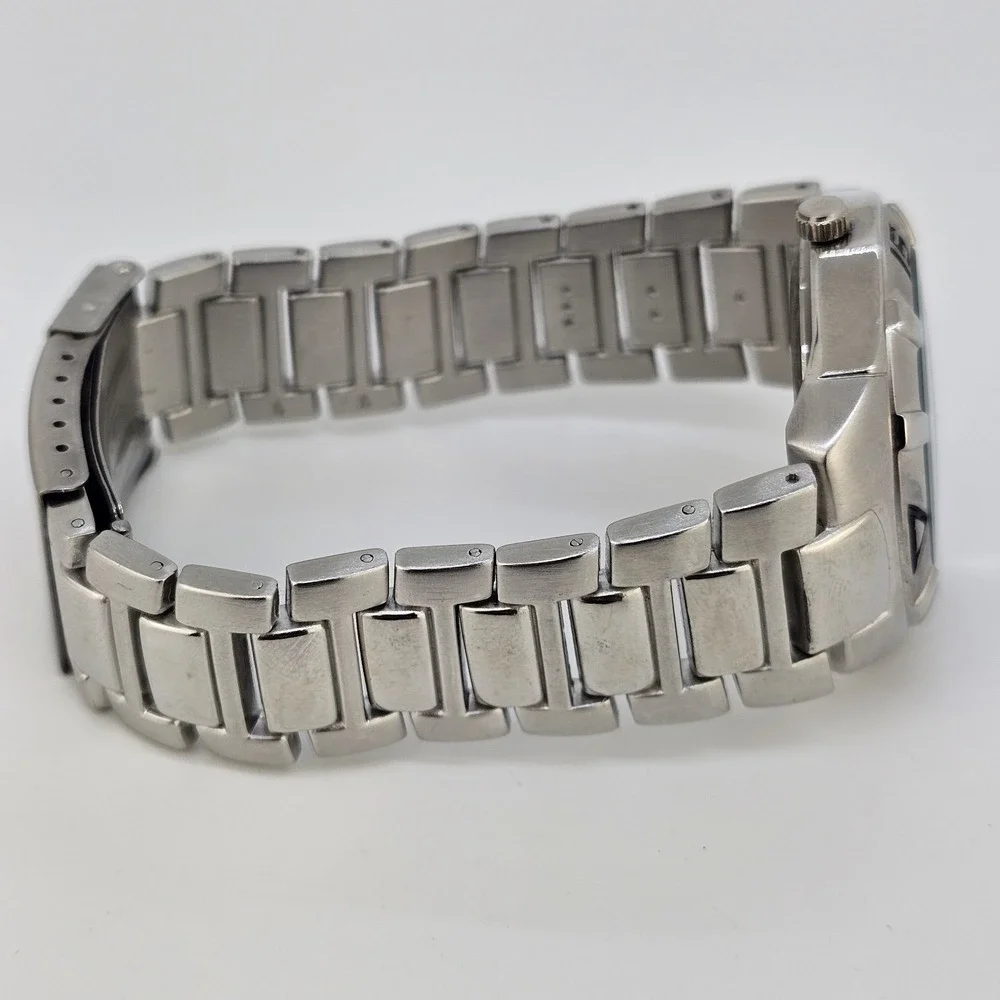Sharp Analog Men's Watch 40MM Blue Dial Date Gray Bracelet Band 7.5